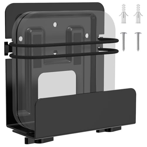 Cable Box Mount, Modem Mount, Adjustable Cable Box Wall Mount Bracket for Small and Wide Devices, Compatible with Media Players, Cable Boxes, Modems,