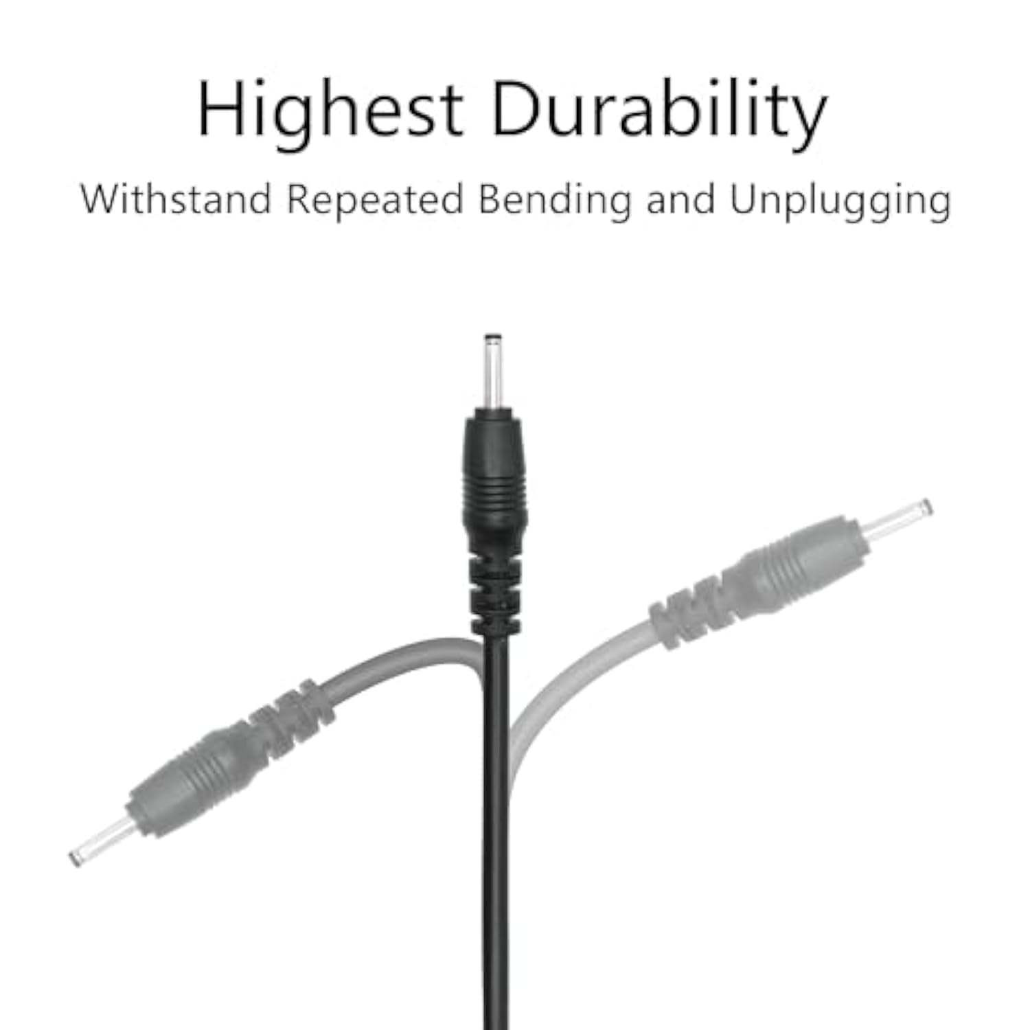 2Pcs Usb To Dc 2.5Mm X 0.7Mm Power Cord, 3Ft Usb 2.0 A Male To Dc 2.5Mm X 0.7Mm Male Plug 5V 3A Power Charging Cable, For Lights, Fans, Speaker And More (Black)