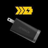 OtterBox Premium Pro Fast Charge USB-C Wall Charger, 72W - Nightshade (Black)
