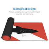 Vintage Shark Scuba Dive Flag Mouse Pad, Large Extended Rubber Base Office Desk Mat Mice Pad 31.5 X 11.8 Inch