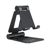 Dual Folding Cell Phone Stand, Fully Adjustable Foldable Desktop Phone Holder Cradle Dock Compatible With Phone 16 15 14 13 12 11 Pro Xs Xs Max Xr X 8, Nintendo Switch, All Phones