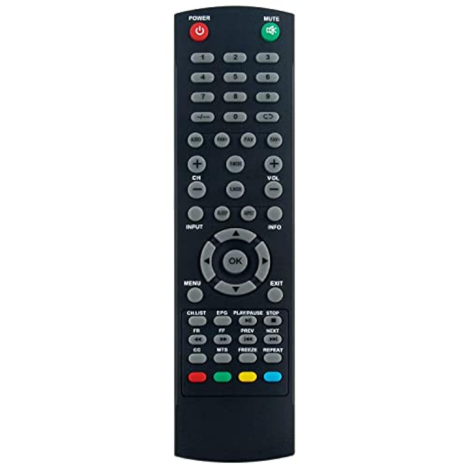 Replacement Remote Control Applicable For Rca Tv Rtu6549-C Rlded3258A Rtu5820 Rtu5540-B Rtu7877 Rlded5098-B-Uhd Rled4016A-H Rtu4253 Rt1970-B Rt1970B Rtu7074 Rtu4921 Rtu4300 Rt4038 Rtu4853 Rled2446