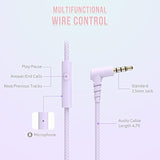 L22 Wired Headphones For Kids Girls Boys Women With Microphone, Foldable Stere
