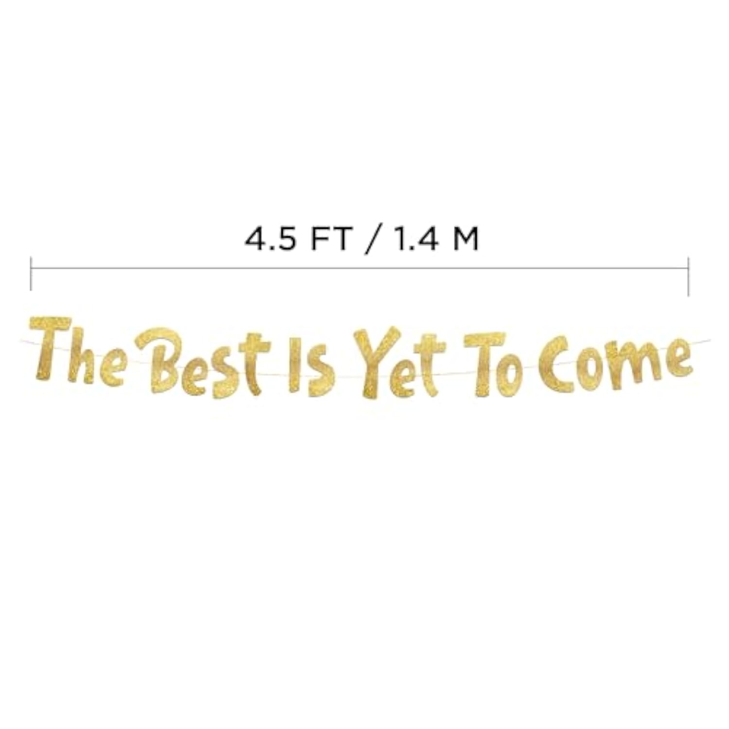 The Best Is Yet To Come Gold Glitter Banner - Going Away Party - Moving Party - New Job - Will Miss You - Funny Retirement And Graduation Party Supplies, Gifts And Decorations