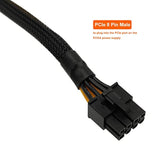 Pcie 8 Pin Male To Dual 8 Pin (6+2) Male Pci Express Power Adapter Sleeved Cab
