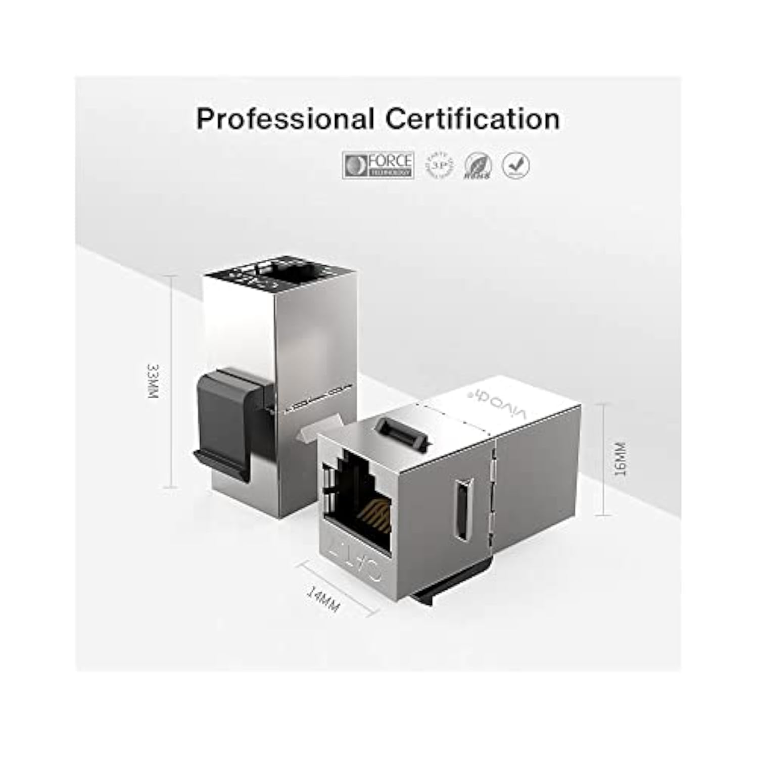 10 Pcs Cat7 Keystone Coupler, Cat7 Keystone Jack Inline Coupler Sheilded Rj45