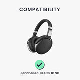 kwmobile Ear Pads Compatible with Sennheiser HD 4.50 BTNC Earpads - 2X Replacement for Headphones - Black
