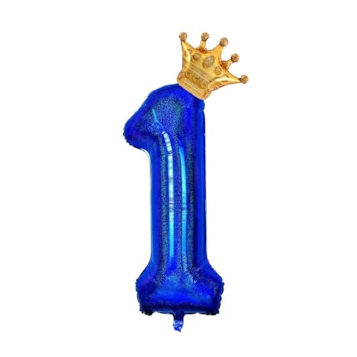 40 Inch Navy Blue Crown Number 1 Balloons,Giant Large 1 Balloon, 1St Birthday Decoration Balloons ?First Birthday Decorations For Boy? Baby Shower Decoration Supplies (Laser Blue Number 1)