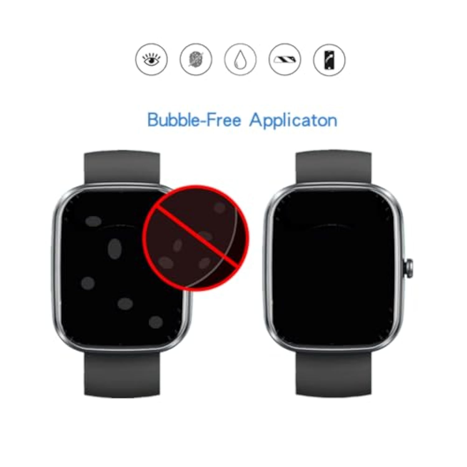 Screen Protector Compatible For Kuizil 1.91'' Smart Watch T70, Hd Full Coverage Tpu Protective Film For T70 1.91"" Smartwatch (6Pcs), Transparent