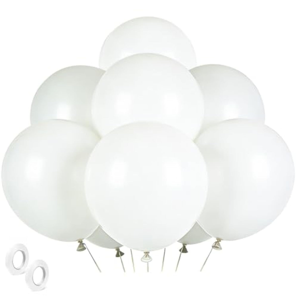 White Balloons Birthday Decorations 30 Pack 18 Inch Round Wedding Ballons For White Themed Wedding Graduation Birthday Party Backdrop 4Th Of July Decorations Independence Day
