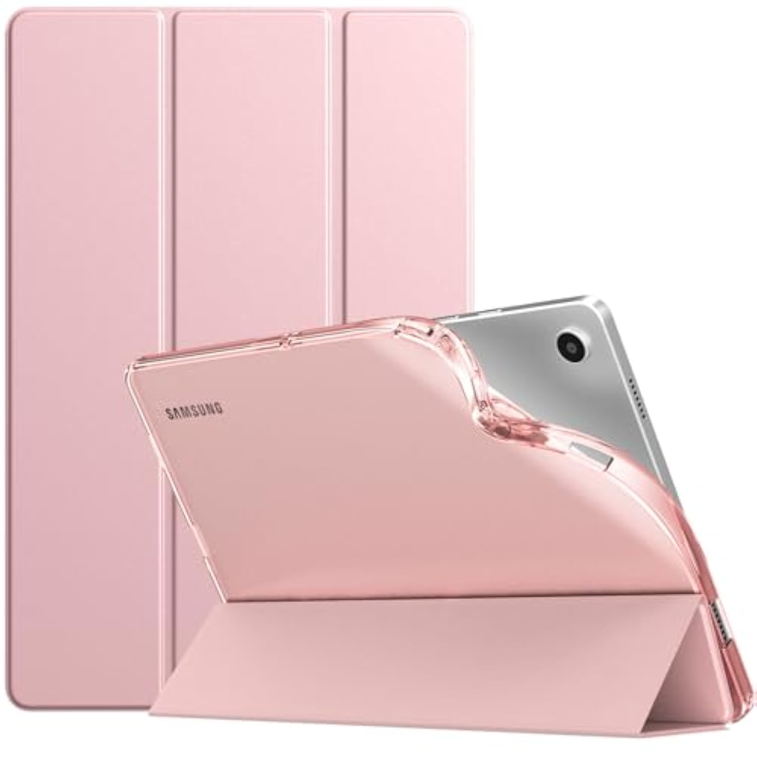 Case For Samsung Galaxy Tab A9+/A9 Plus 11" 2023, Slim Soft Tpu Translucent Frosted Back Protective Cover For Galaxy Tab A9+ Tablet Smx210/X216/X218, Auto Wake/Sleep, Rose Gold