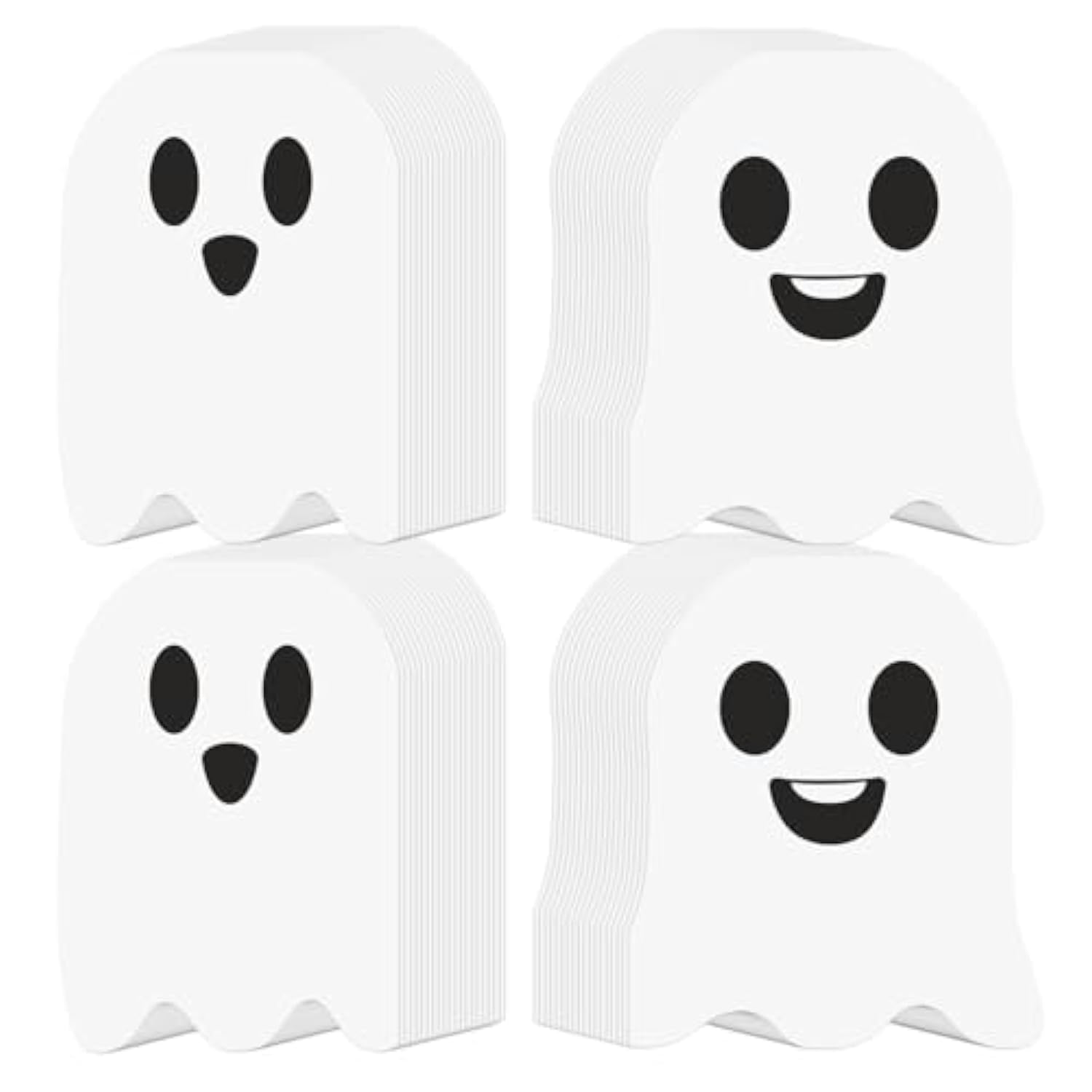 100 Pcs Ghost Napkins, Halloween Paper Napkins 2 Ply Disposable Cocktail Napkins Tableware Decoration For Halloween Party Supplies