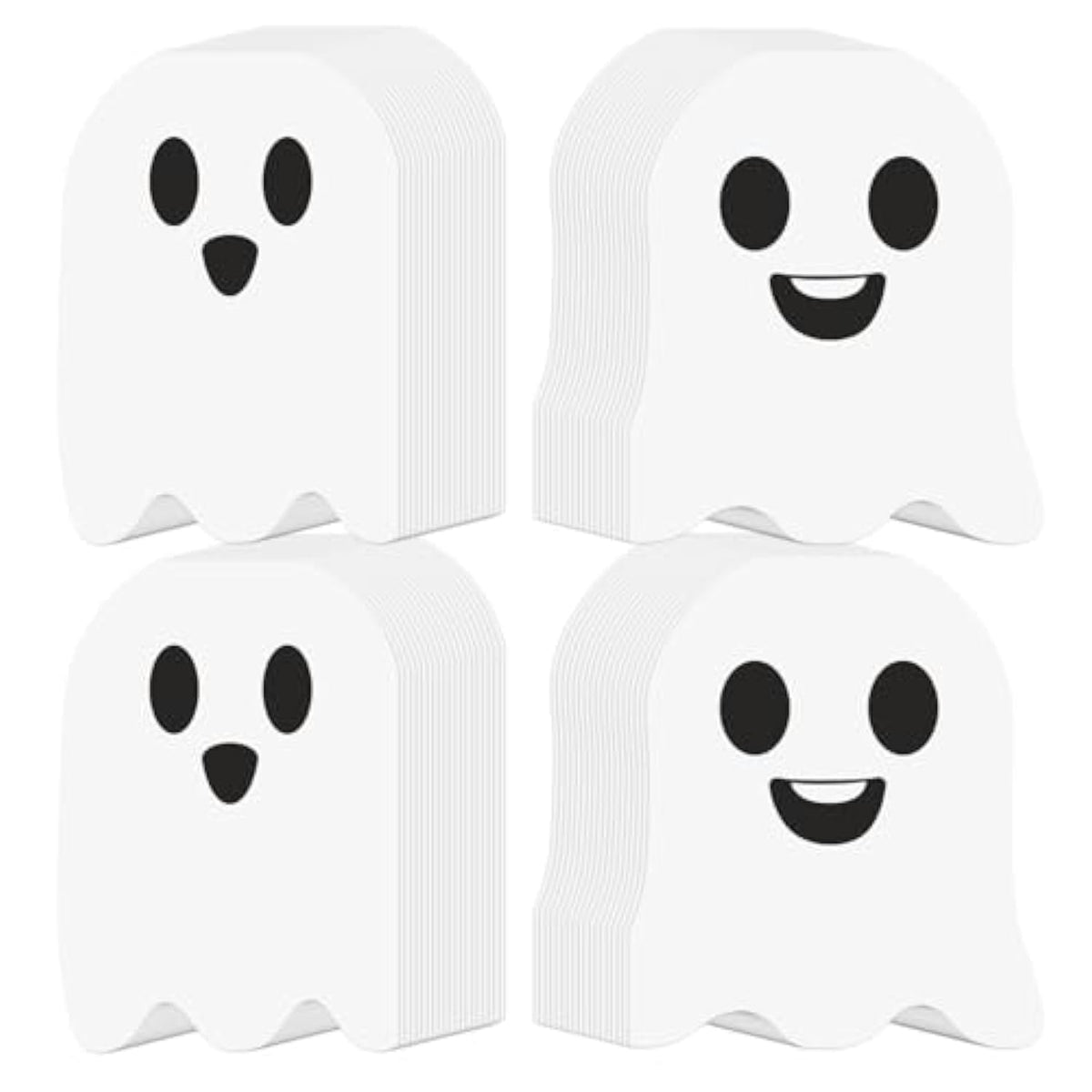 100 Pcs Ghost Napkins, Halloween Paper Napkins 2 Ply Disposable Cocktail Napkins Tableware Decoration For Halloween Party Supplies