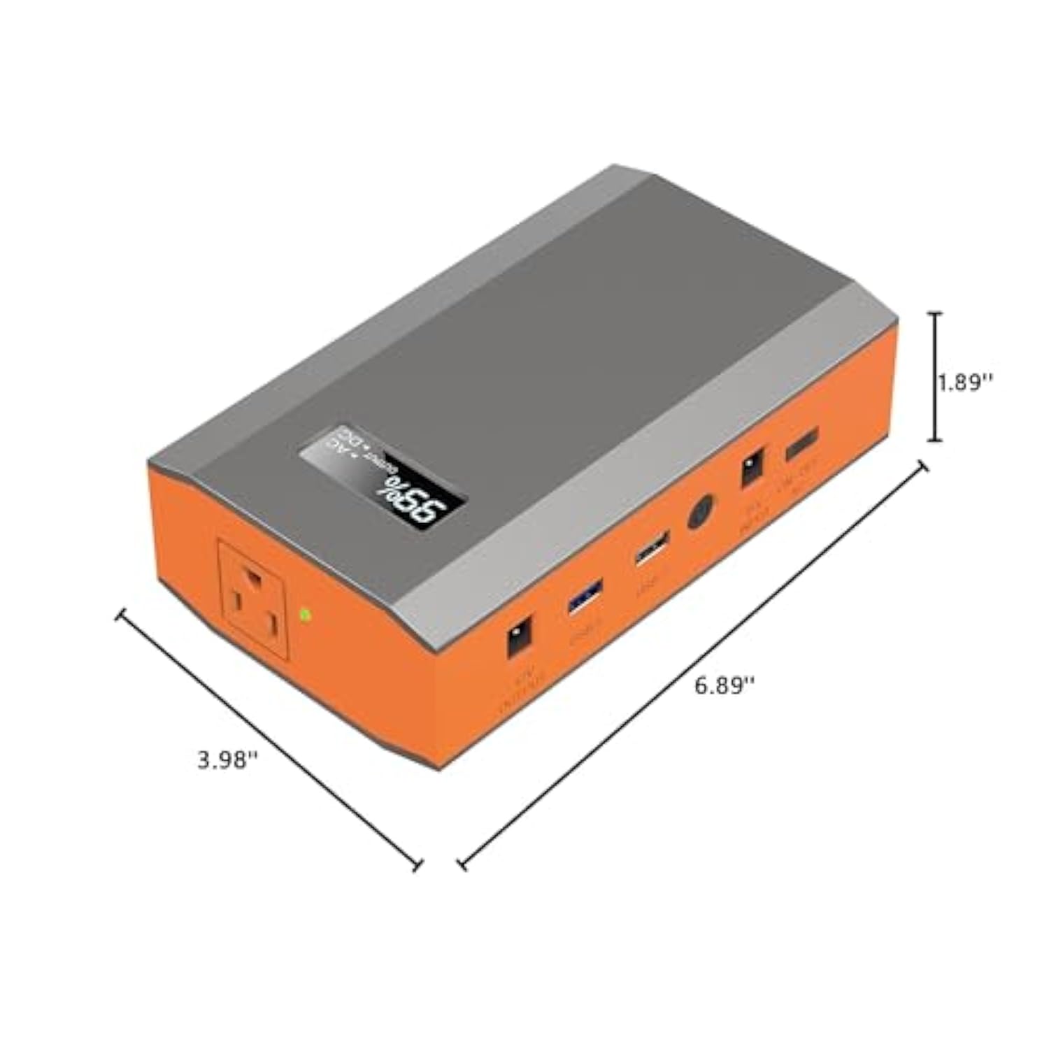 Portable Power Bank With Ac Outlet, 65W 110V Portable Laptop Charger Battery Bank 24000Mah External Battery Pack Backup Power Source For Outdoor Tent Camping Rv Home Office Smart Devices-Orange