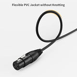 CableCreation 3.5mm (1/8 Inch) Stereo Male to XLR Female Cable, 6 Feet/Black