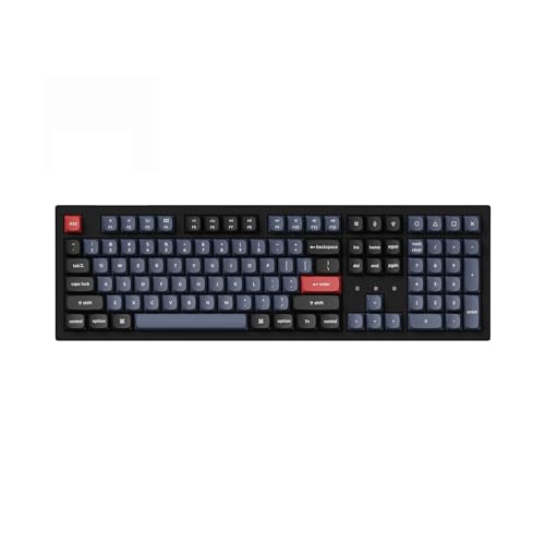K10 Pro Qmk/Via Custom Wireless Mechanical Keyboard, Hot-Swappable Full Size 108 Keys Programmable Rgb Led Backlit Banana Switch, Bluetooth/Usb-C Wired Gaming Keyboard For Mac Windows Linux