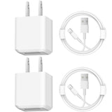 Iphone Charger [2-Pack] Usb Wall Charger Block And 6Ft Usb Fast Charging Cable Compatible With Iphone 14/14 Pro/14 Pro Max/14 Plus/13/12/11/Mini/Xs/Max/Xr/X/8/7/Se