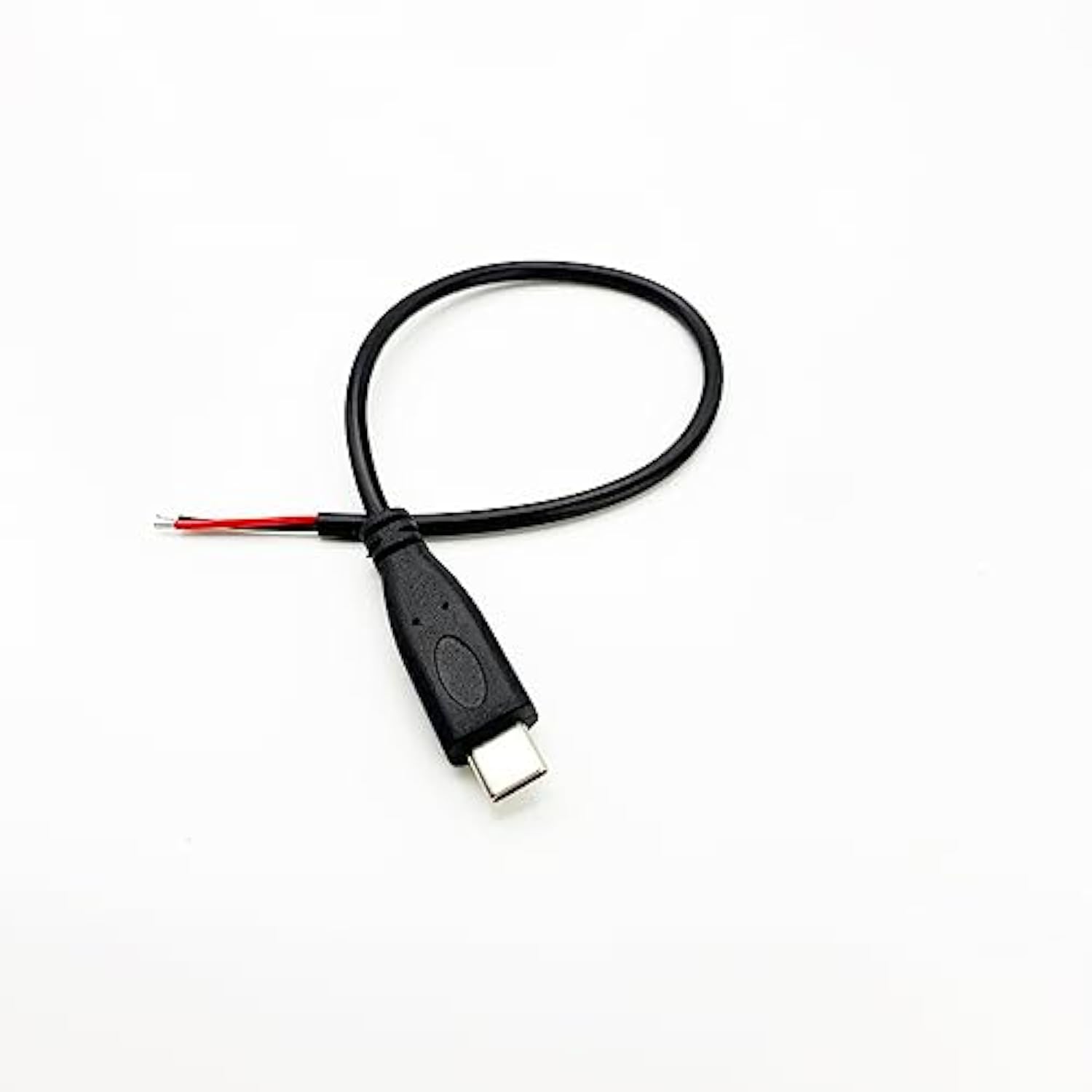 Usb C Power Pigtail Cable 25Cm 22Awg 5V 3A Usb Type-C Male Plug To 2 Pin Bare