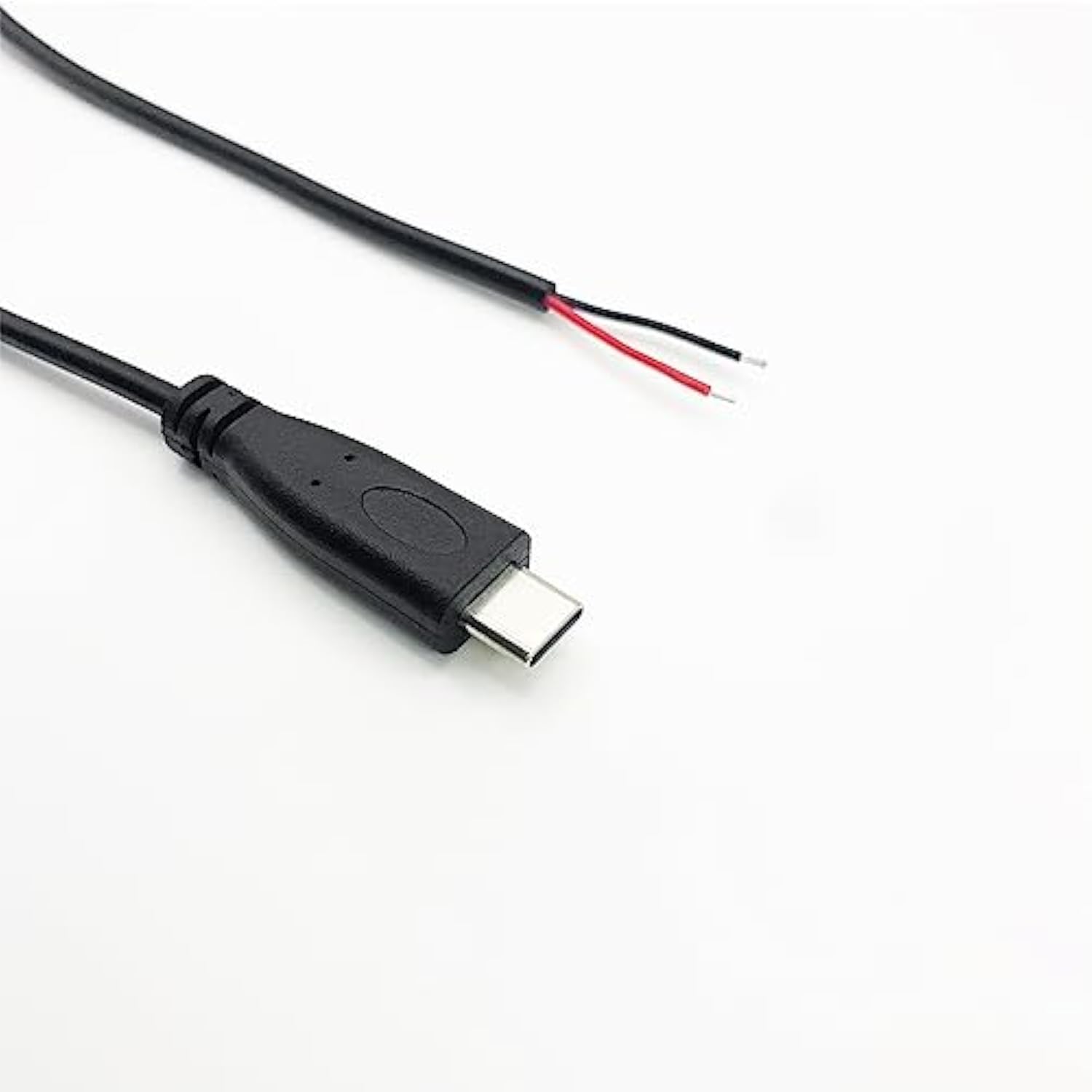 Usb C Power Pigtail Cable 25Cm 22Awg 5V 3A Usb Type-C Male Plug To 2 Pin Bare