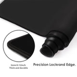 Gaming Mouse Pad Xxl Xl Large Mouse Pad Mat Long Extended Mousepad Desk Pad Non-Slip Rubber Mice Pads Stitched Edges Thin Pad(Black-35.4 * 15.7)