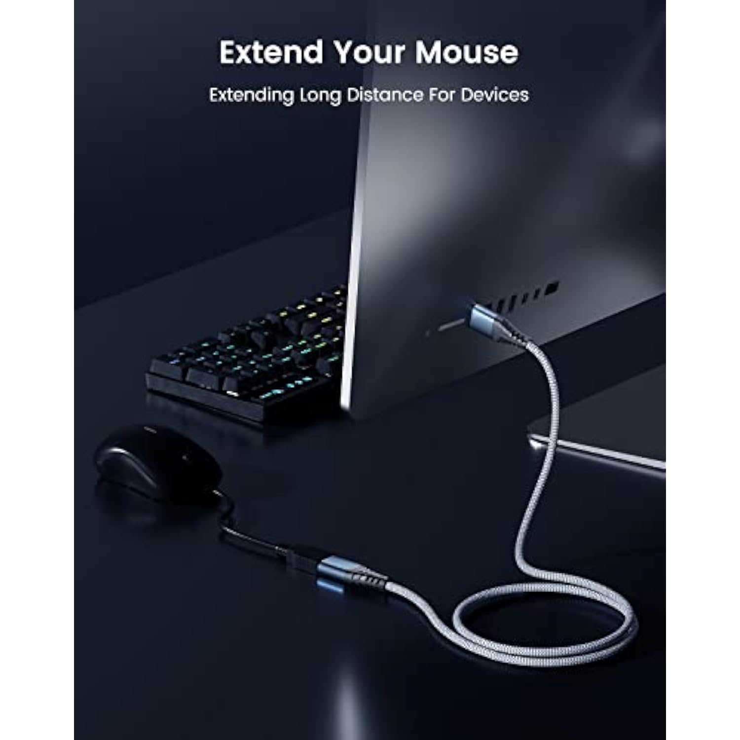 Usb Extension Cable 3.3Ft, Usb 3.0 Type A Male To Female Extender Cables High-
