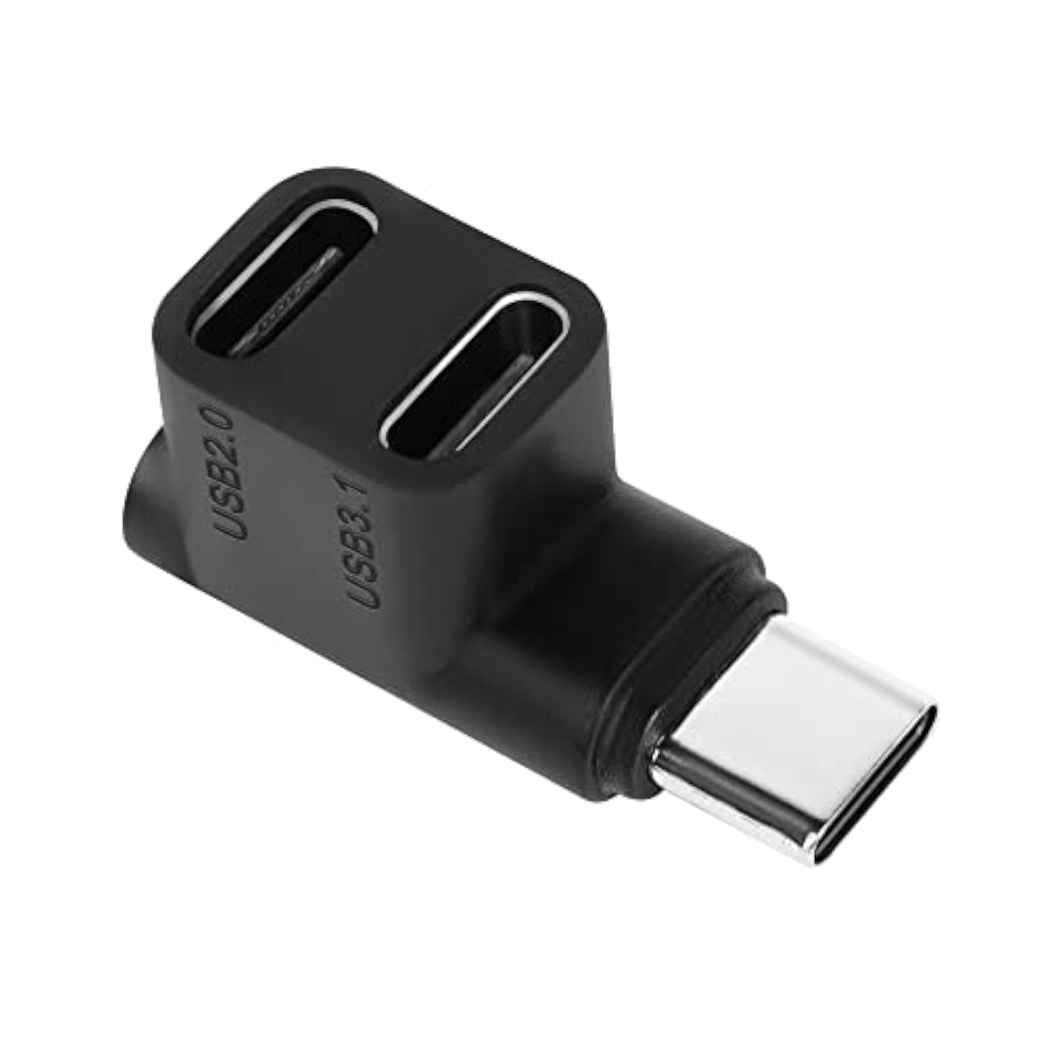 1 To 2 Usb C 3.1 90 ° Angle Adapter 10Gbps Usb 3.1 Type C Male To Usb C3.1+Usb