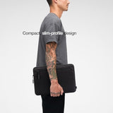 Incase Compact Laptop Sleeve with Flight Nylon - 14-inch MacBook/Laptop & iPad/Tablet Sleeve - Faux Fur Lining, Lightweight, Durable, Weather Resistant, Slip Pocket for Accessories - Black