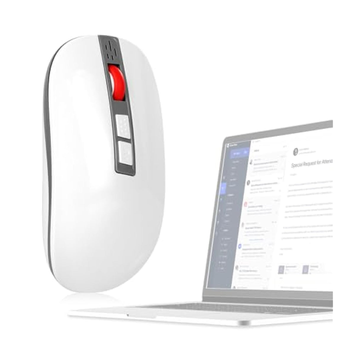 2025 AI Mouse, AI Voice & Audio Recorder, AI Real-Time Transcription, Translation & Summarization, Ergonomic Presenter Laser Pointer Remote, for Office Remote Work High-Performance Device