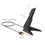 Wifi 7 Gaming Motherboard Magnetic Base Long Range Replacement Antenna For Msi Mag X870 Z890 Tomahawk/Msi Mpg X870E Carbon / X870E Edge / B850 / B850-P Series Wifi 7 Gaming Motherboard,