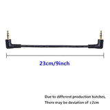 3.5Mm Stereo Audio Cable, (2-Pack) Gold Plated 90 Degree Right & Left Angled 3.5Mm Male To Male Stereo Audio Cable For Smartphones, Tablets, Media Players(3-P,9Inch)