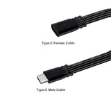 Flat Short USB C Extension Cable 480 Mbps 90 Degree Right Angle USB C Male to Female Extension Cable Data Transmission and Fast Charging for Flash
