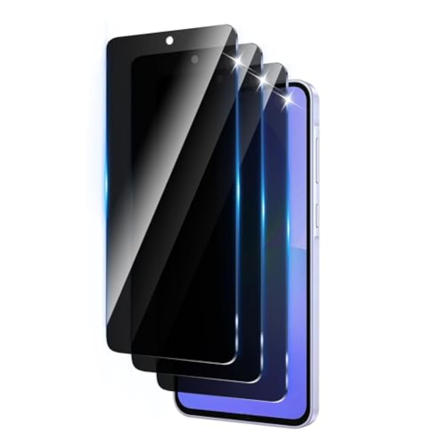 3 Pack Privacy Screen Protector Designed For Samsung Galaxy A36 5G,Full Coverage Anti-Spy Tempered Glass Film,9H Hardness,Anti-Fingerprint,Bubble Free,Easy To Install