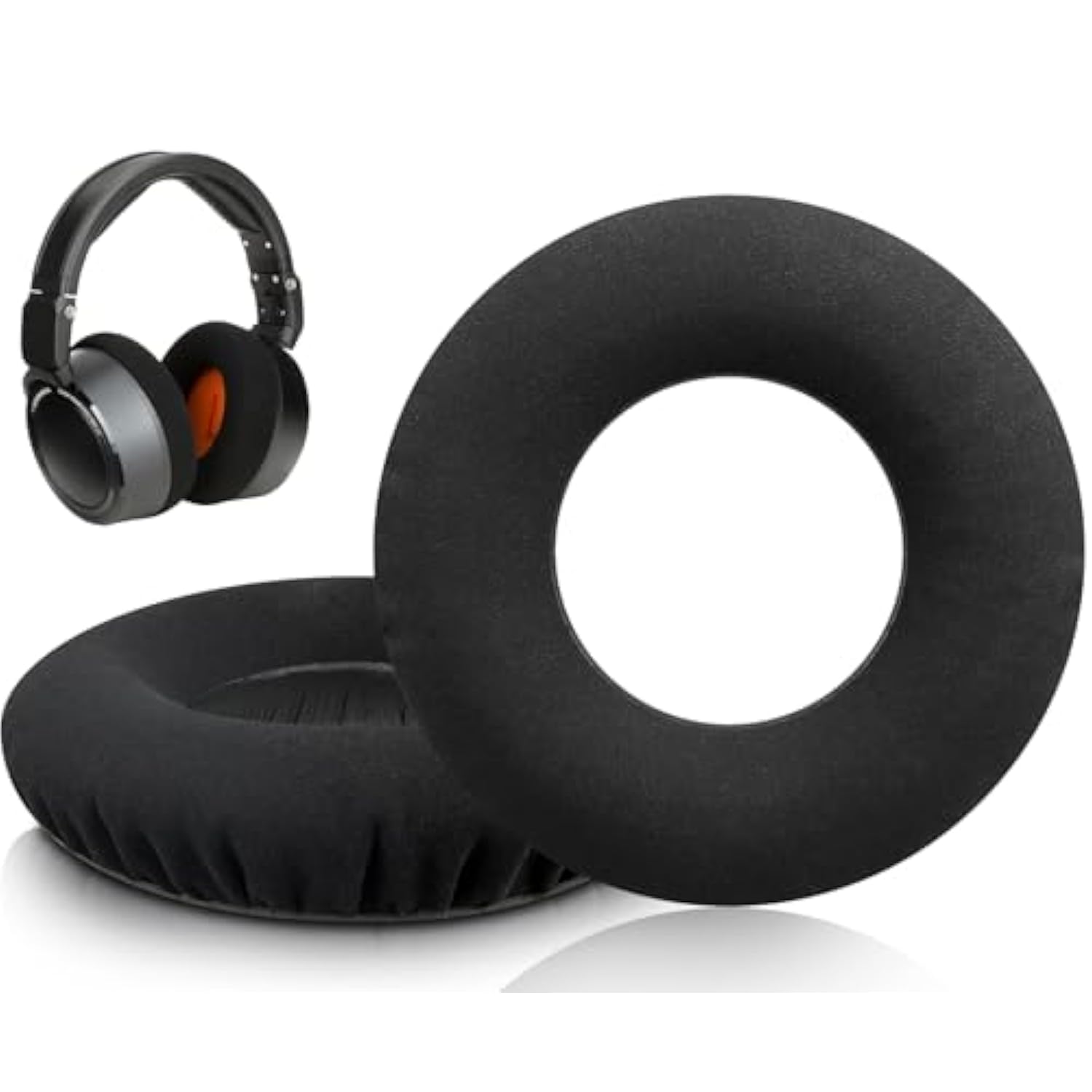 Professional Nano Cloth Replacement Earpads For Neumann Ndh 20 (Ndh20) Studio Headphones, Ear Pads Cushions With High-Density Foam - Ndh 20 Nc Black