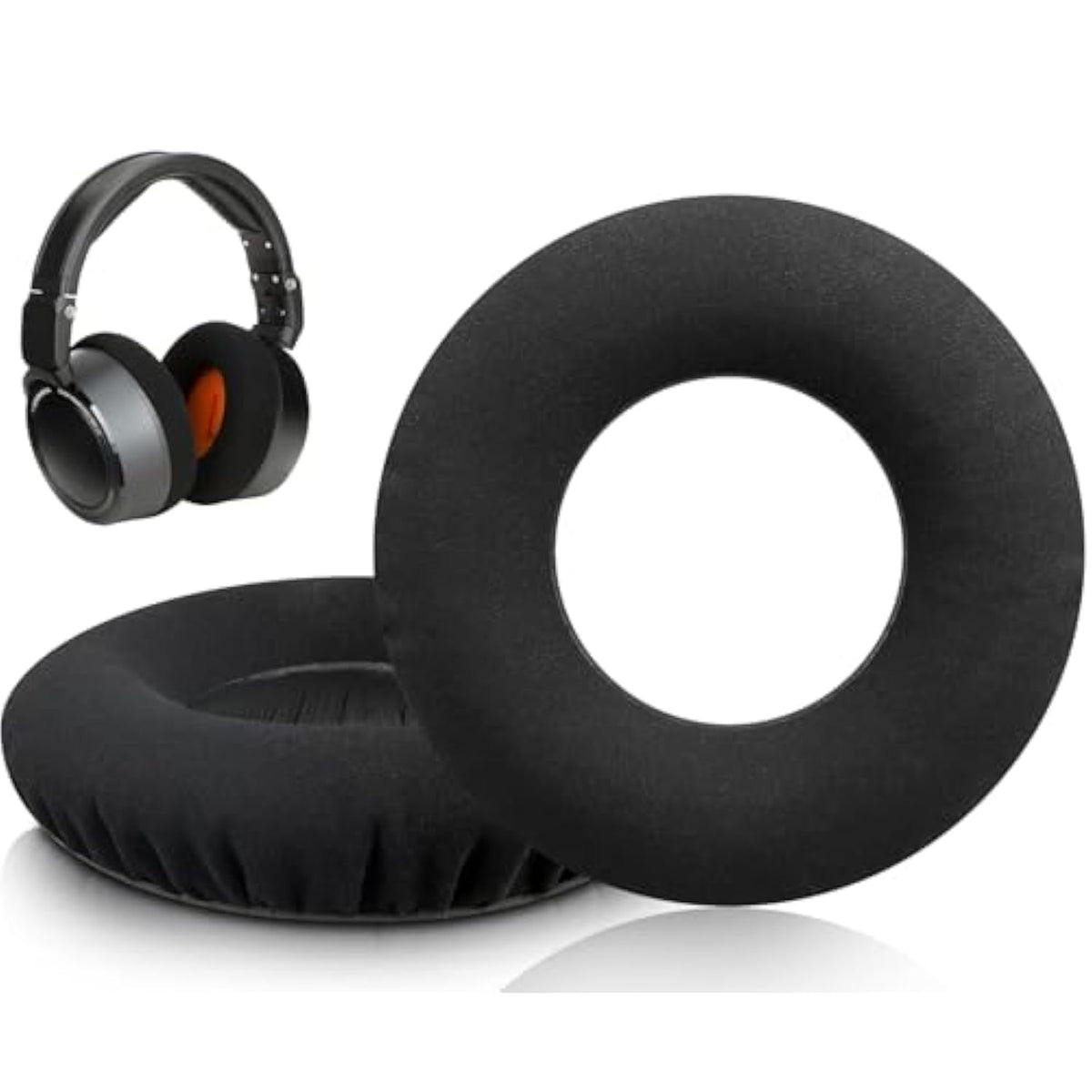 Professional Nano Cloth Replacement Earpads For Neumann Ndh 20 (Ndh20) Studio Headphones, Ear Pads Cushions With High-Density Foam - Ndh 20 Nc Black