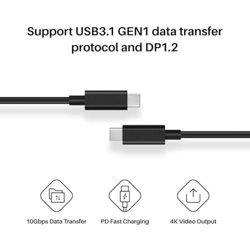 USB-C to USB-C Cable Suitable for Huion Full-Featured upport USB3.1 GEN2 DP Signal for Kamvas 12/13(Gen3)/16(Gen3)/16(2021)/22/24/22 Plus/24 Plus