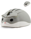 Wireless Mouse Cute Hamster Shape Silent Click Portable Compact Optical 1200Dpi Usb Cordless Mice For Pc Laptop Computer Notebook Macbook Kids Girl Boy Men Women Adults School Office Work Gift (Gray)