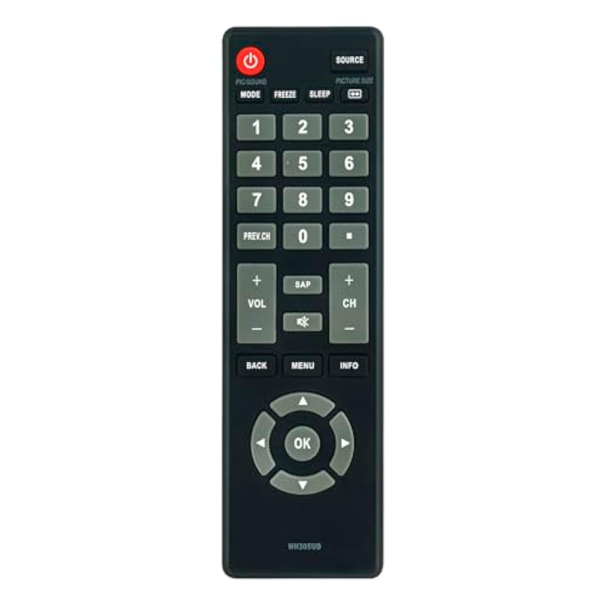 NH305UD Replace Remote Control fit for Emerson LCD TV HDTV LF501EM4 LF501EM4F LC320EM3FA LF402EM6 LF402EM6F LF461EM4 LF461EM4A LF501EM4A LF501EM5 LF501EM5F LF501EM6F