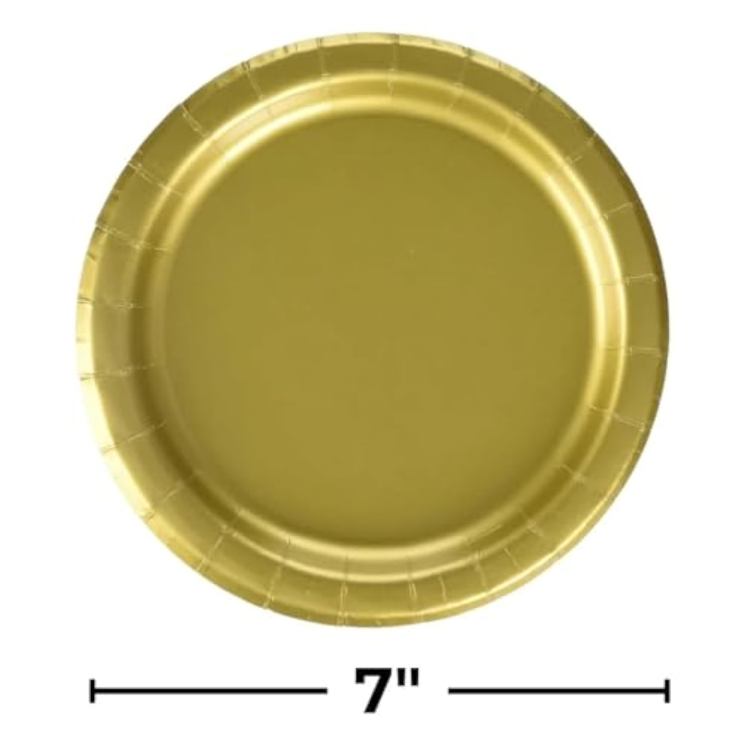 Gold Solid Round Dessert Plates - 7"( Pack Of 20) - Premium Quality & Contemporary Design - Perfect For Elegant Events & Celebrations