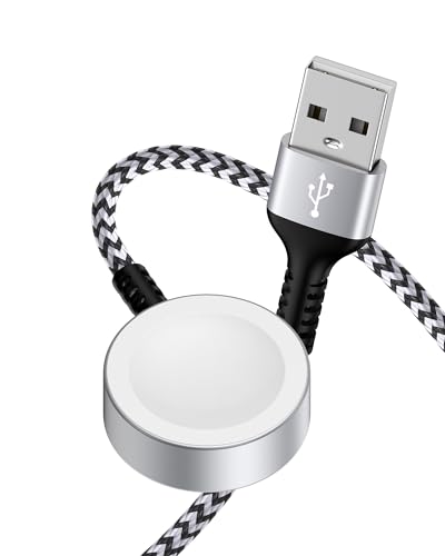 Watch Charger Fast Charging Cord, Wireless Charger Cable for iWatch Series 11/10/9/8/7/6/5/4/3/2/1, Ultra 3/2/1, SE3/SE2/SE Braided Magnetic