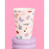 Eras Party White Paper Cups | 24 Disposable 12 Oz Cups | Concert Party Drinkware, Bachelorette Decorations, Birthday Tableware, Bridesmaid Supplies