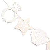 "Last Toast On The Coast" Banner Seashell Coastal Beach Tropical Bride Decor