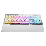 Vulcan Ii Full-Size Pc Gaming Keyboard, Titan Ii Mechanical Switches, Customizable Rgb Illuminated Keys, Detachable Palm Rest, Media Controls, Aluminum Top Plate, Numpad White