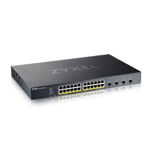 24-Port Poe Gigabit Switch | Smart-L2 Managed | 24X Poe+ @375W | 4X 10G Sfp+ | Optional Nebula Cloud | Rackmount | Ethernet Network Hub | Taa Compliant [Xgs1935-28Hpv2]