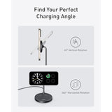 Anker MagSafe Compatible MagGo Charger Stand, iPhone 16 Wireless Charger, 2-in-1 Charging Station, Qi2 Certified 15W Max Charging, for iPhone 16/15/14/13/12, AirPods Pro (40W USB-C Adapter Included)