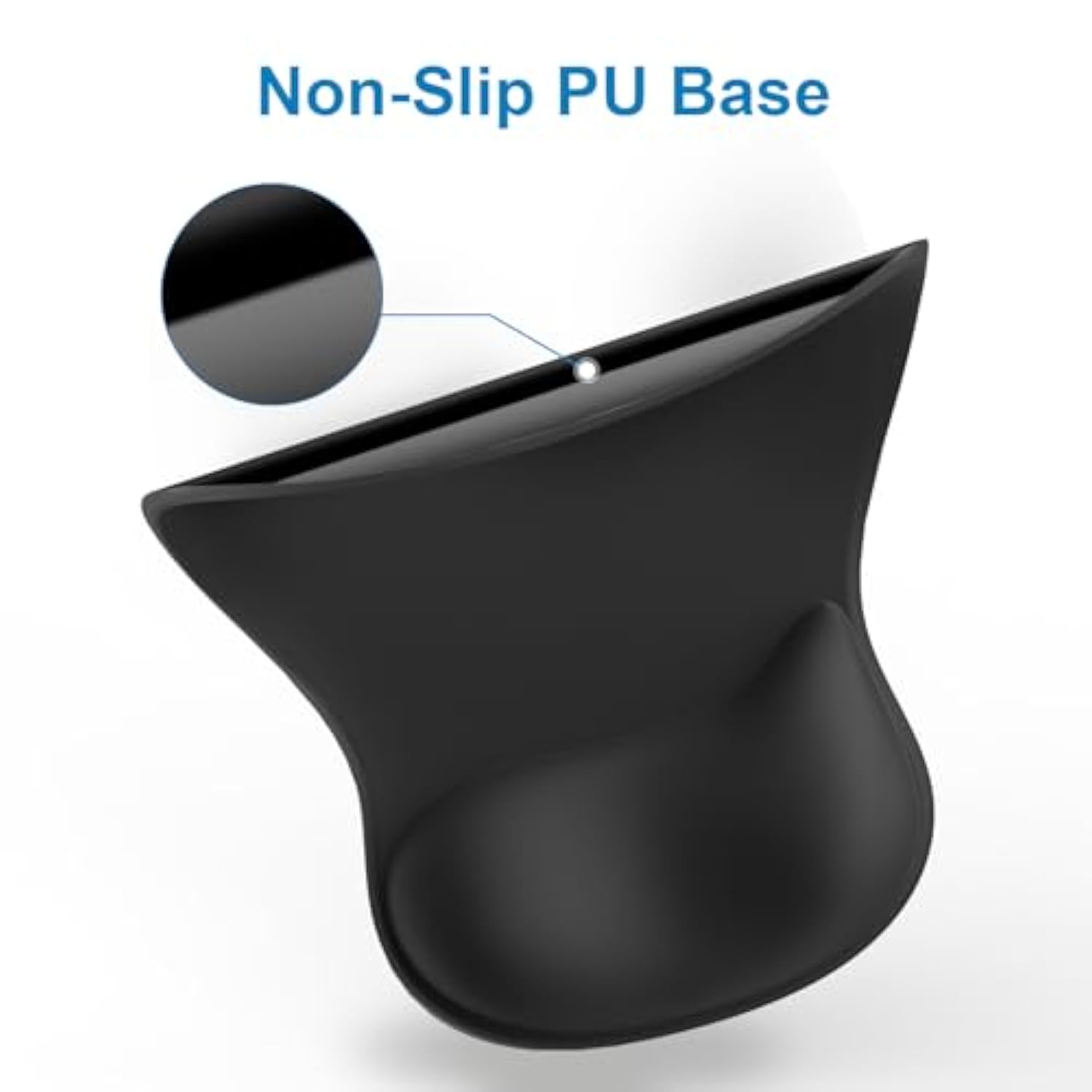 Ergonomic Mouse Pad With Wrist Rest, Gel Mousepad With Wrist Support, Pain Relief, Black Mouse Wrist Rest With Non-Slip Pu Base, Computer Mouse Pad For Laptop, Desk, Gaming, Office, Home