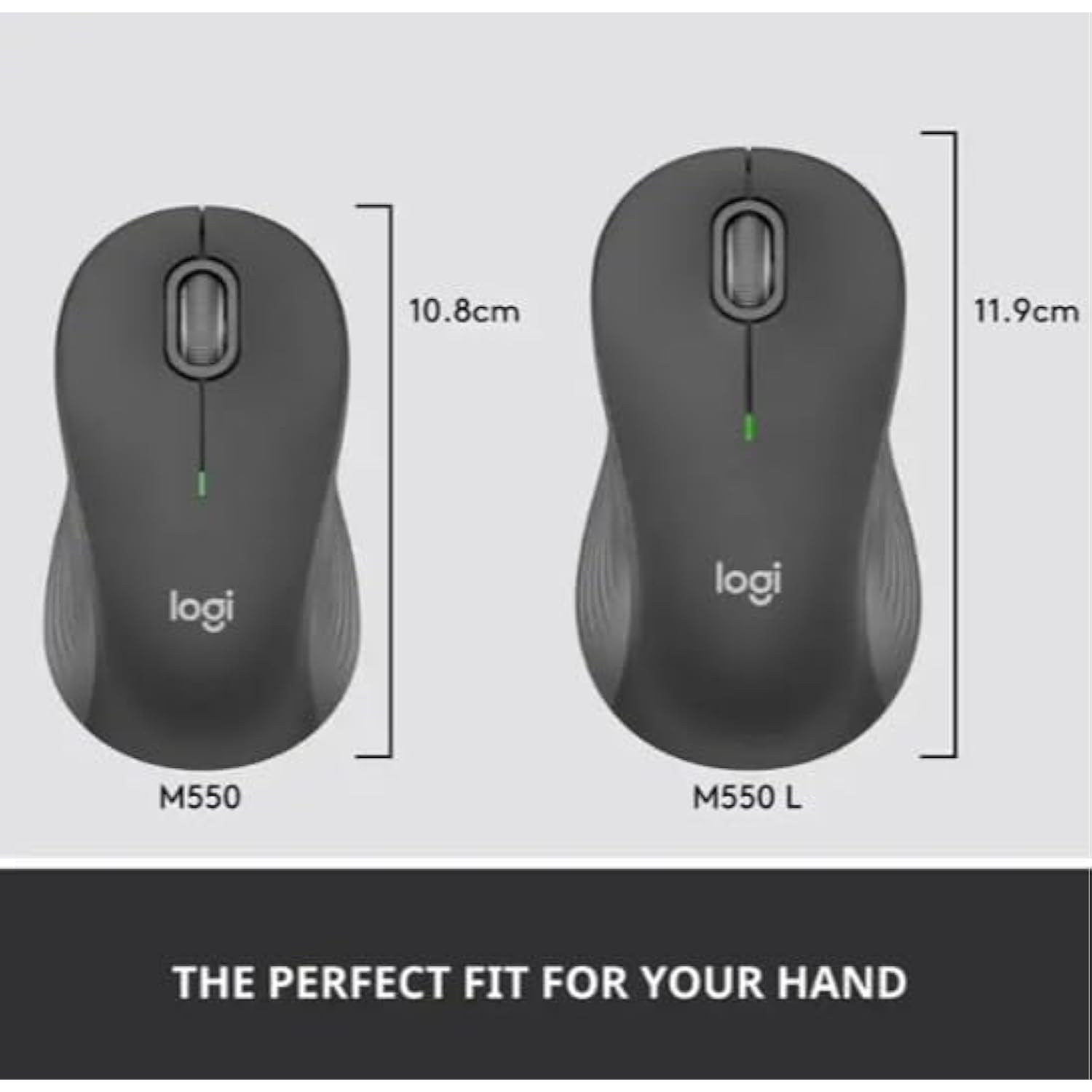 Logitech - Signature M550 L Full Size Bluetooth Ambidextrous Mouse With Silent Clicks - Wireless - Graphite (Renewed)