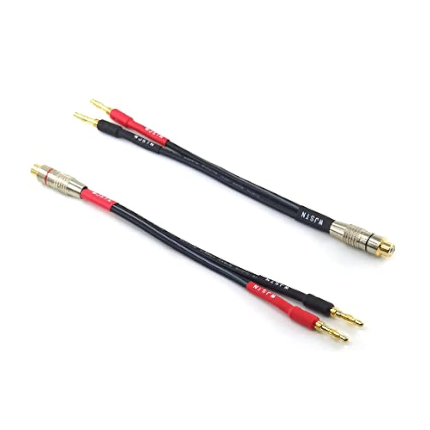 Rca Female To 2 Pair Banana (4Mm Banana) Plugs Adapter, 12Awg Speaker Audio Ca