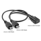 Micro Usb Splitter Cable, Micro Usb 1 Female To 2 Male Y Splitter Extension Ch