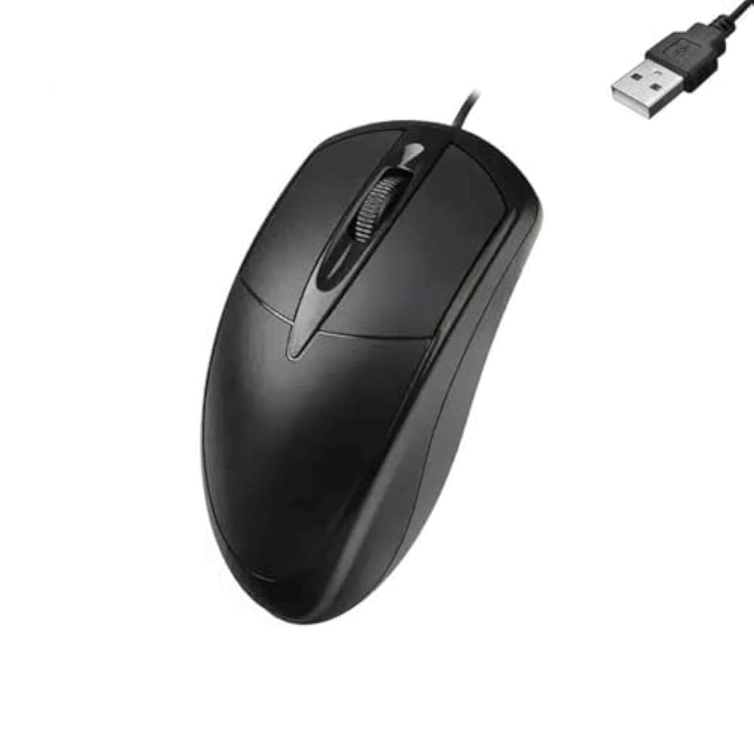 Wired Usb Computer Mouse, Ergonomically Designed, Usb Computer Mouse For Laptops And Personal Computers, Suitable For Offices And Homes (Black, Wired)