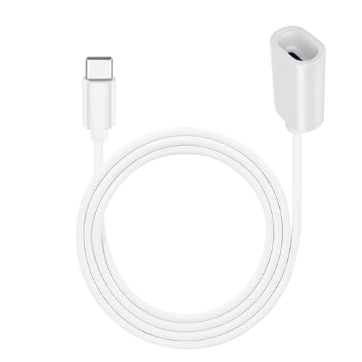 10Ft Long Type C Extension Cable, Usb C Male To Female Extender Cord Compatible With Ring Pan-Tilt Indoor Cam (2024 Release)? Mag-Safe Charger? Iphone16 /15 (White, 10Ft)